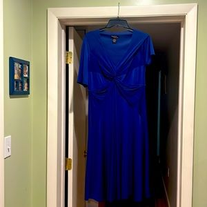 Royal blue flared dress